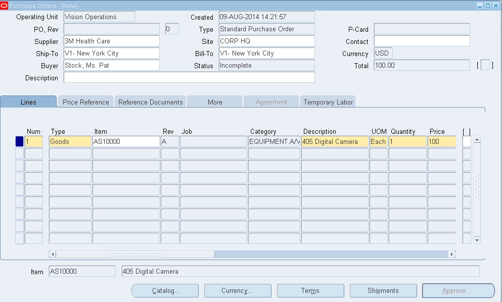 Purchase Orders