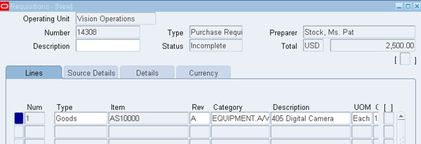 Requisition